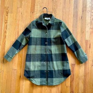 BB Dakota Steve Madden Eldridge Buffalo Plaid Coat Green Black S Anthropologie
